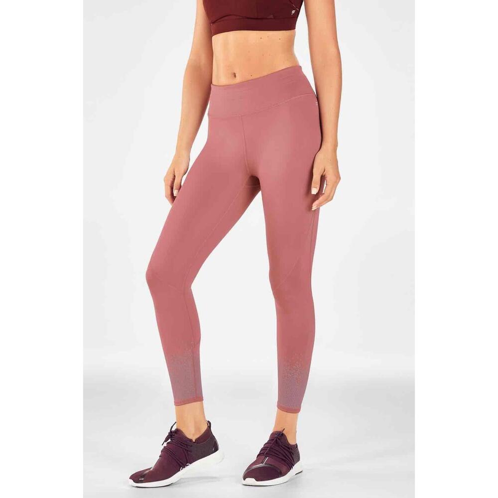 NWT Fabletics Orchid Smoke Reflective Mid Rise Ultracool 7/8 Leggings S